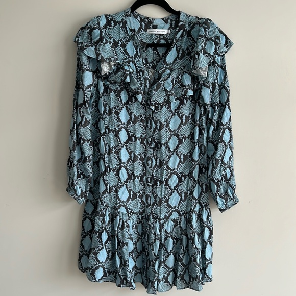 REBECCA MINKOFF Miley Dress In Blue xxs - Picture 2 of 6